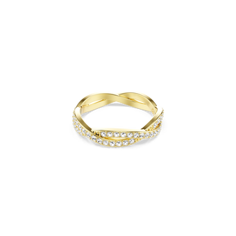 swarovski infinity ring  pav   white  gold tone plated