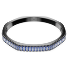 swarovski matrix bangle baguette cut blue ruthenium plated