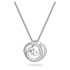 swarovski generation pendant white rhodium plated