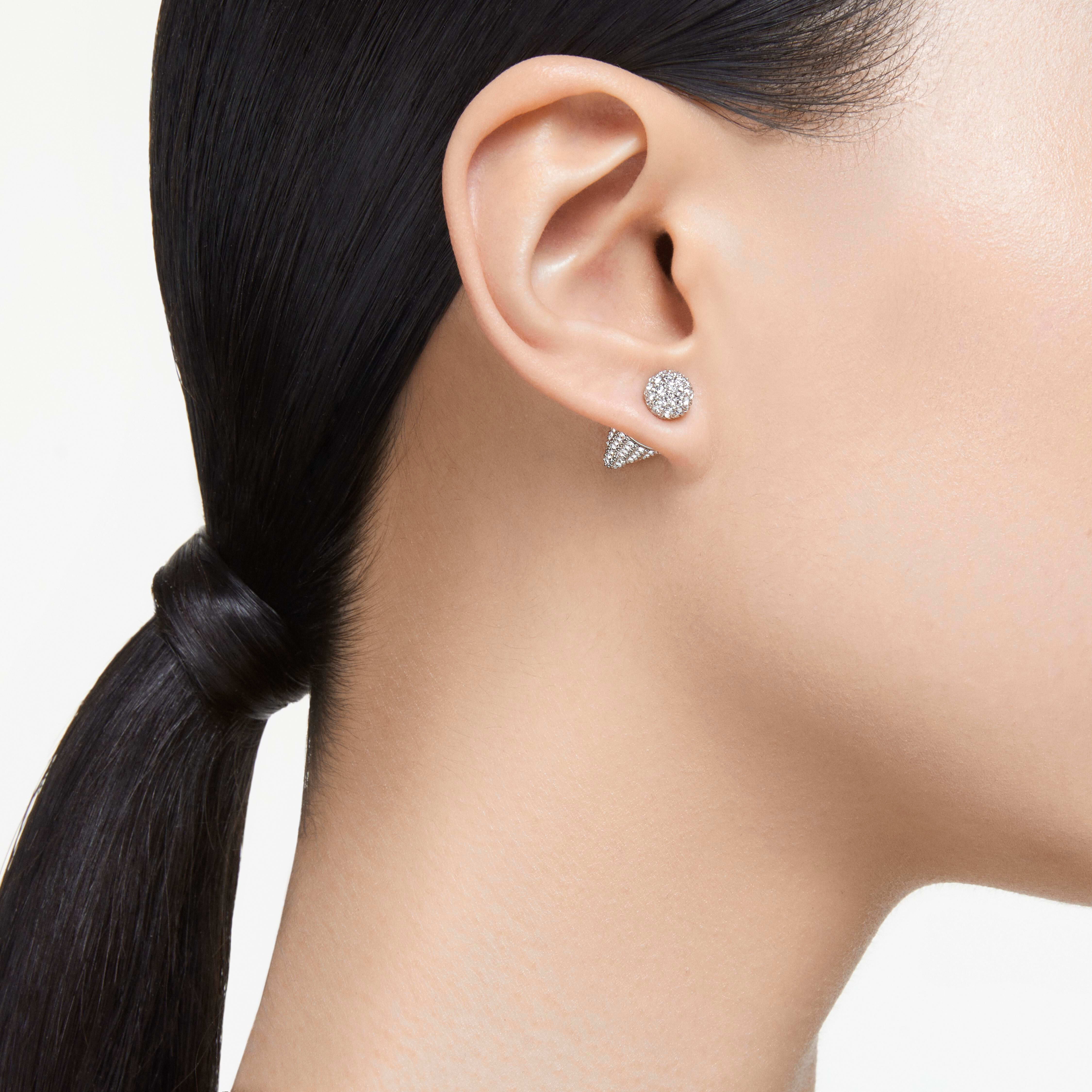 【Swarovski】Luna スタッドピアス 5662284 Buy Swarovski Luna stud earrings, Moon, White, Rhodium plated