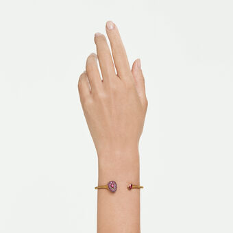 swarovski sublima bangle  pear cut  red  18k gold finish