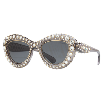 swarovski sunglasses  cat eye shape  sk6060  silver tone