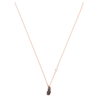 swarovski naughty necklace black rose gold tone plated