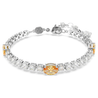 swarovski matrix tennis bracelet mixed cuts yellow rhodium plated