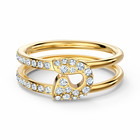 So Cool Pin Ring, White, Gold-tone plated
