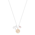 Zodiac Pendant, Aries, Pink, Rhodium Plating