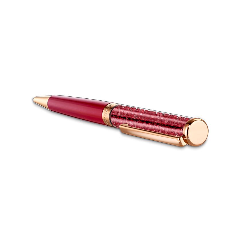 Crystalline Ballpoint Pen, Red, Rose-gold tone plated