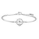 North Bangle, White, Rhodium plated