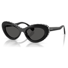swarovski sunglasses  cat eye shape  sk6061u  black