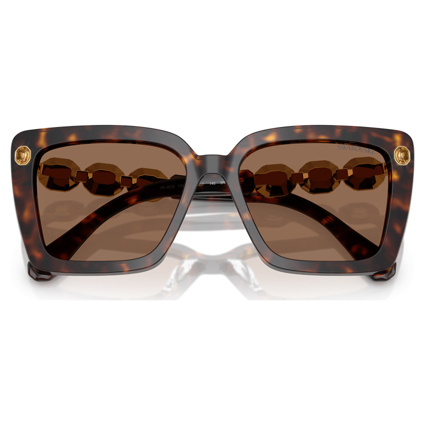 swarovski sunglasses  square shape  sk6032  brown