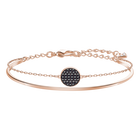 Ginger Bangle, Gray, Rose Gold Plating