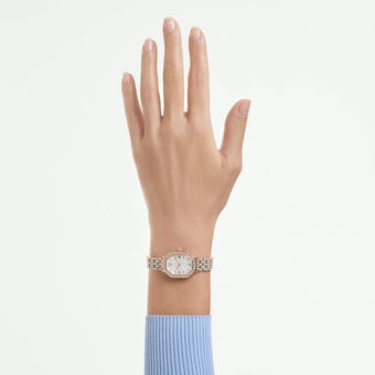 swarovski dextera octagon watch  swiss made  metal bracelet  rose gold tone  rose gold tone finish
