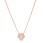 Swarovski Sparkling Dance Necklace, Pink, Rose-gold tone plated