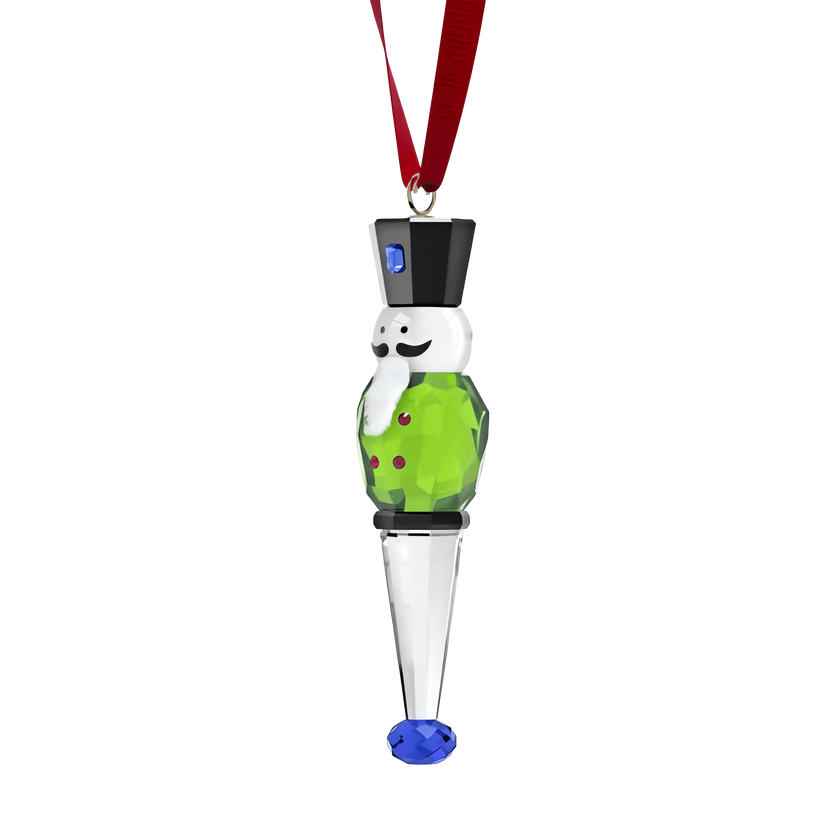 swarovski holiday cheers nutcracker ornament  green