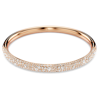 swarovski sublima bangle snow pav white rose gold tone plated