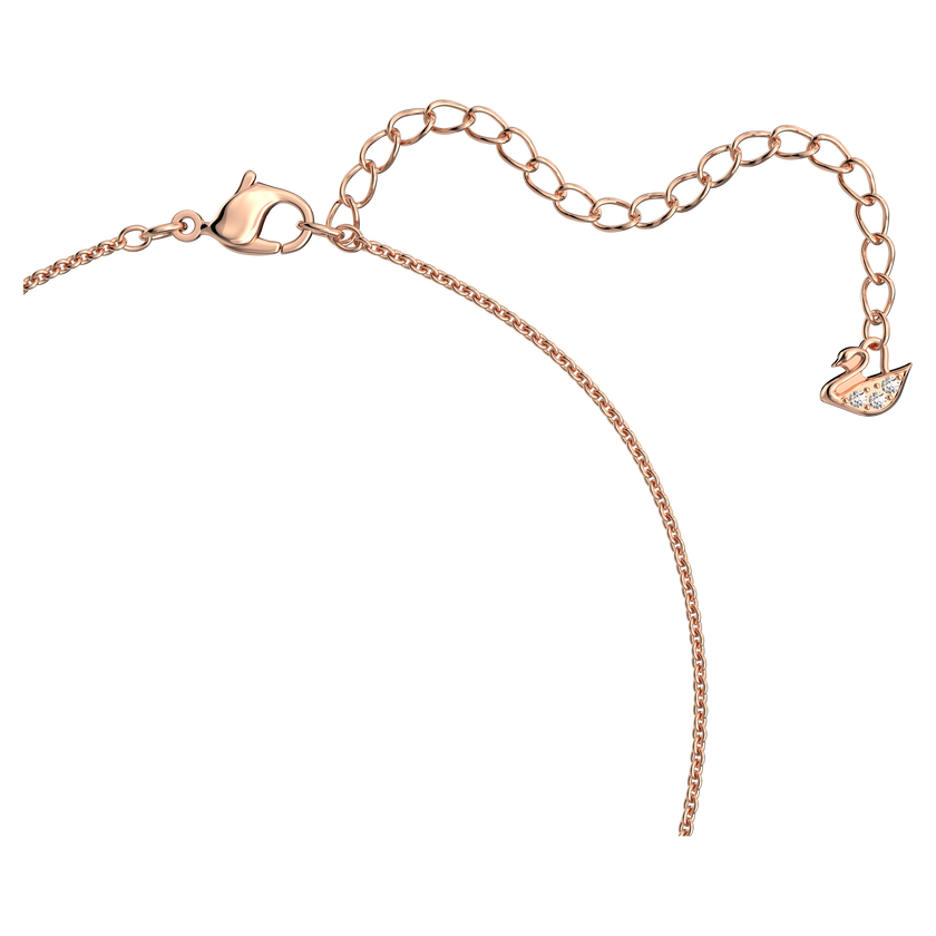 swarovski lovely necklace  heart  white  rose gold tone plated
