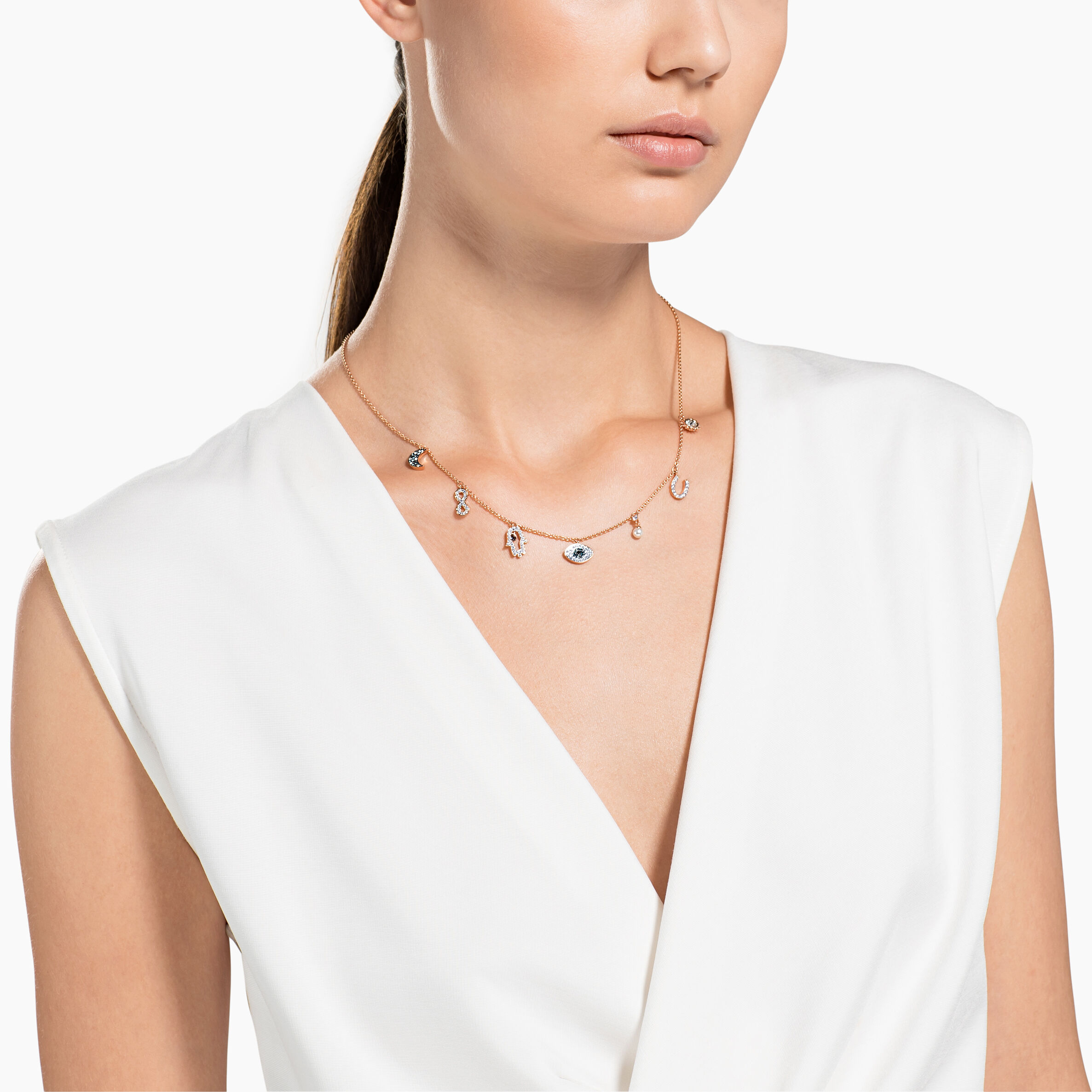 Swarovski rose gold choker top