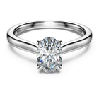 swarovski eternity solitaire ring  lab grown diamonds 1 ct tw  oval shape  18k white gold