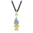 swarovski good luck trolls pendant troll blue gold tone plated