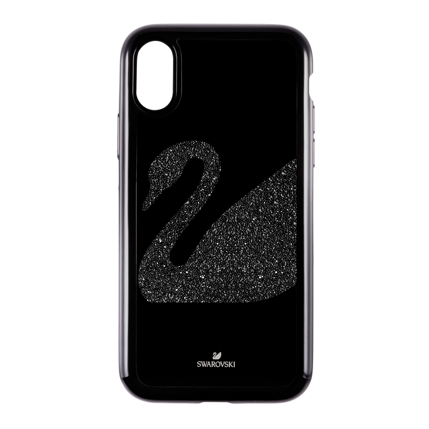 Swan Fabric Smartphone case with integrated Bumper, iPhone® X/XS, Black