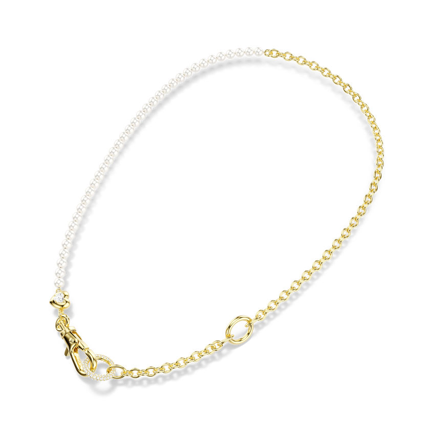 swarovski idyllia necklace  crystal pearl  white  gold tone plated