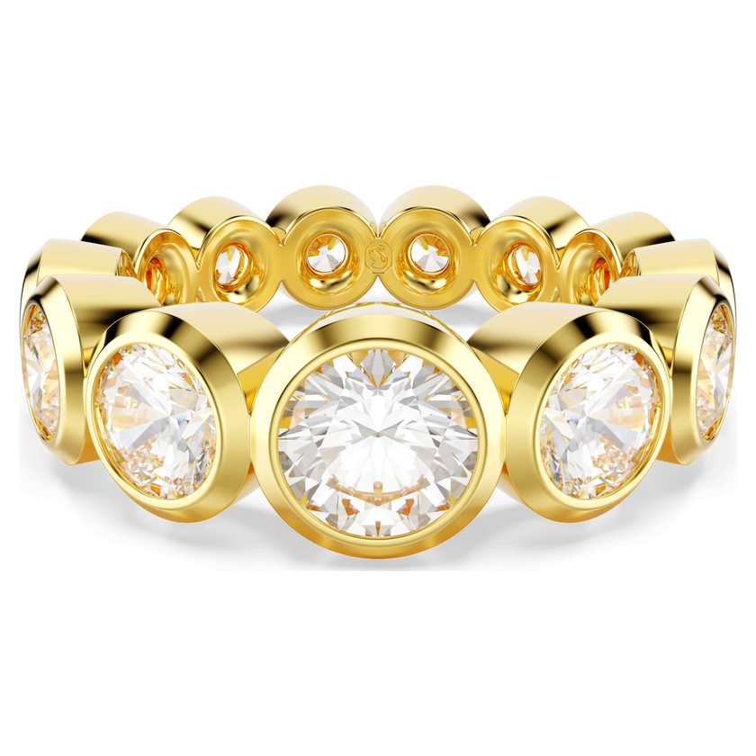 swarovski imber ring  mixed round cuts  white  gold tone plated