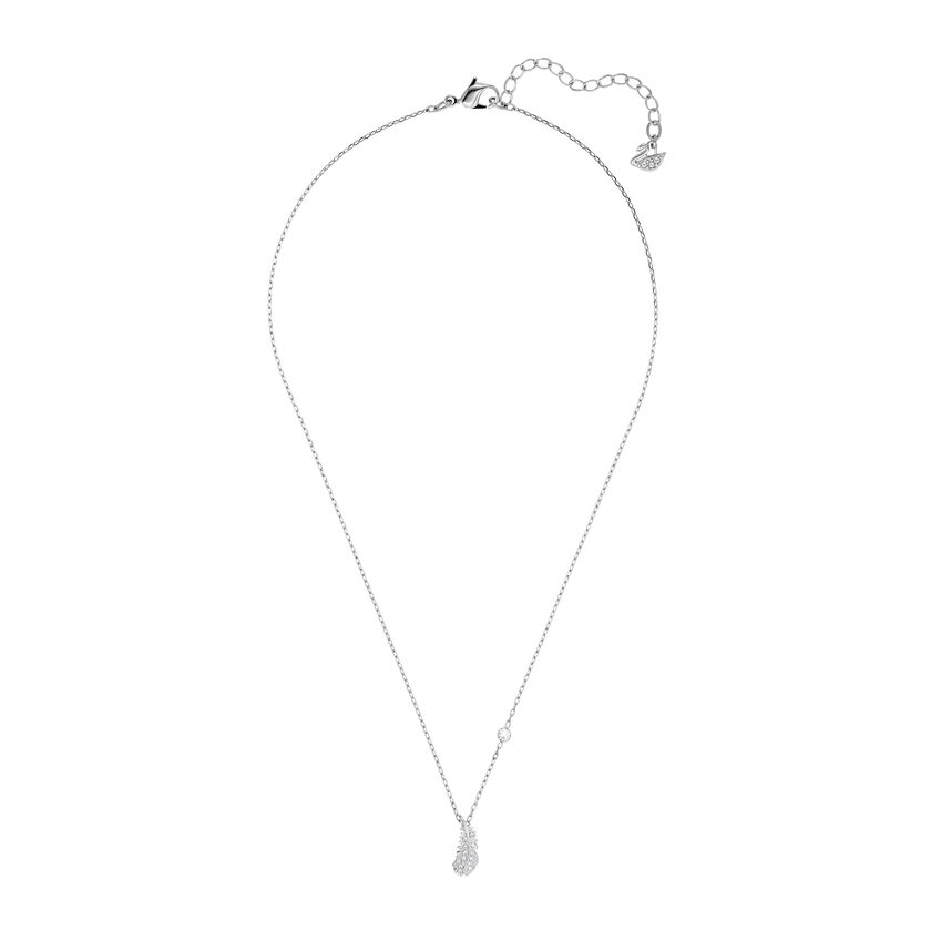 Naughty Necklace, White, Rhodium plated