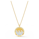 swarovski shine pendant wave light multicolored gold tone plated