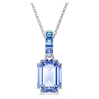 swarovski millenia pendant octagon cut blue rhodium plated