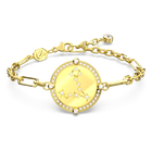 Zodiac bracelet, Pisces, Gold tone, Gold-tone plated