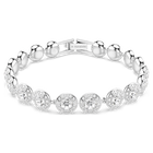 swarovski una angelic bracelet  round cut  white  rhodium plated