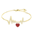 Oxo Bangle, Red, Gold-tone plated