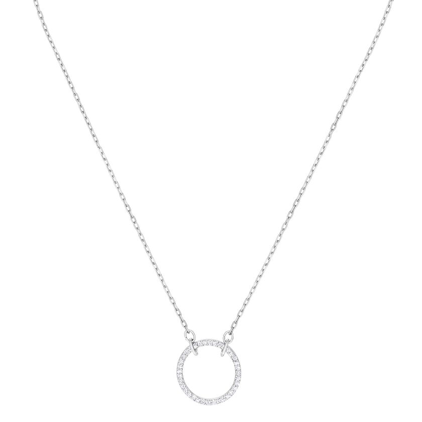 Only Necklace, White, Rhodium plated