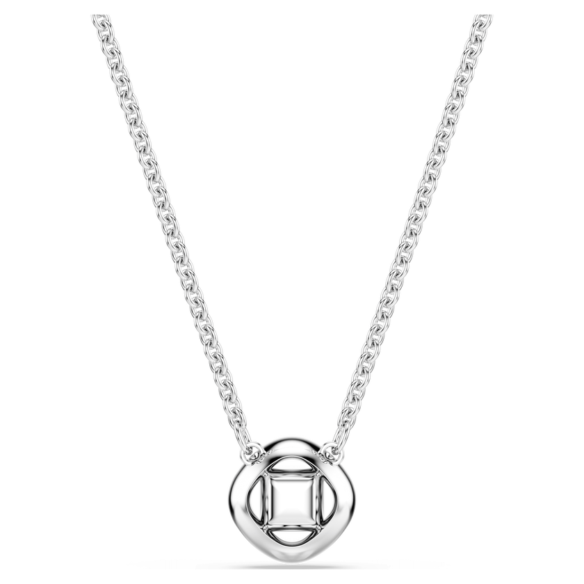 swarovski una angelic pendant  round cut  white  rhodium plated