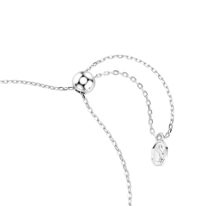 swarovski one bracelet  mixed cuts  heart  blue  rhodium plated