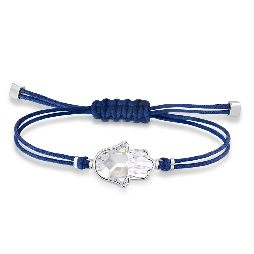 Swarovski Power Collection Hamsa Hand Bracelet, Blue, Stainless steel