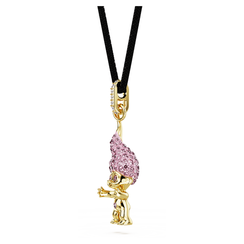 Good Luck Trolls set, Troll, Pink, Gold-tone plated | Swarovski KSA
