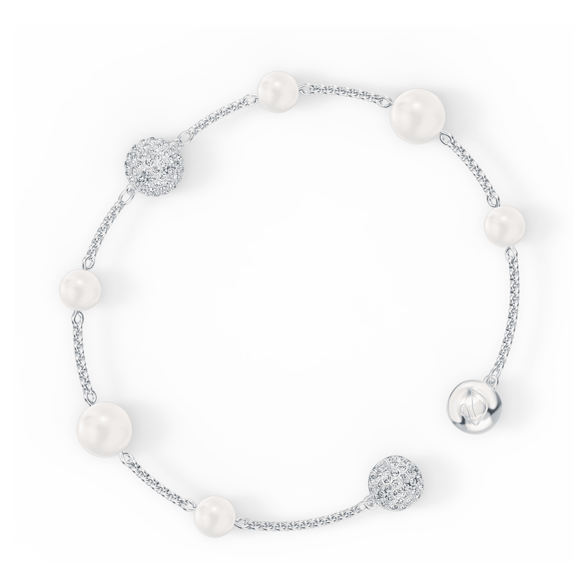 swarovski remix  collection pearl strand  white  rhodium plated