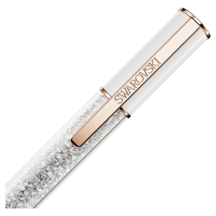 swarovski crystalline lustre ballpoint pen  white  rose gold tone plated