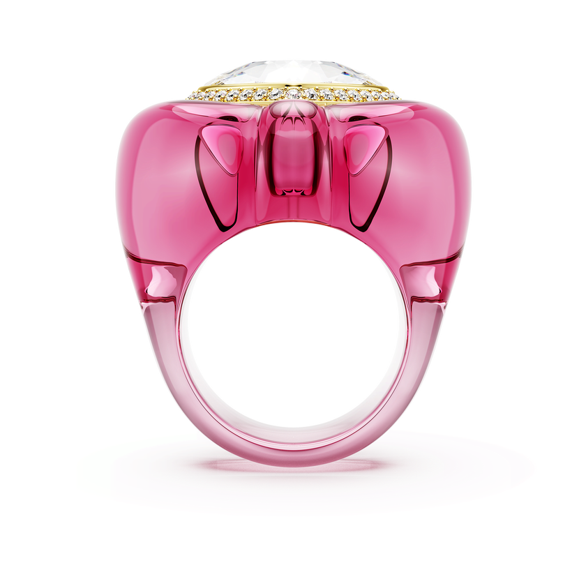 swarovski dulcis cocktail ring  heart cut  pav   heart  pink