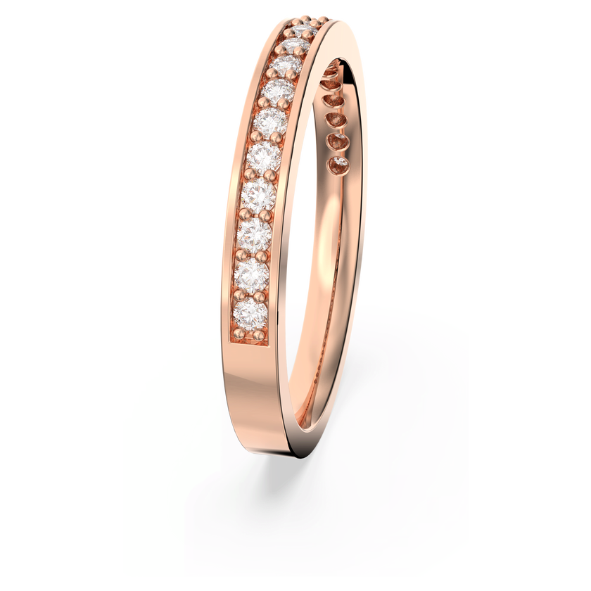 swarovski matrix ring  white  rose gold tone plated