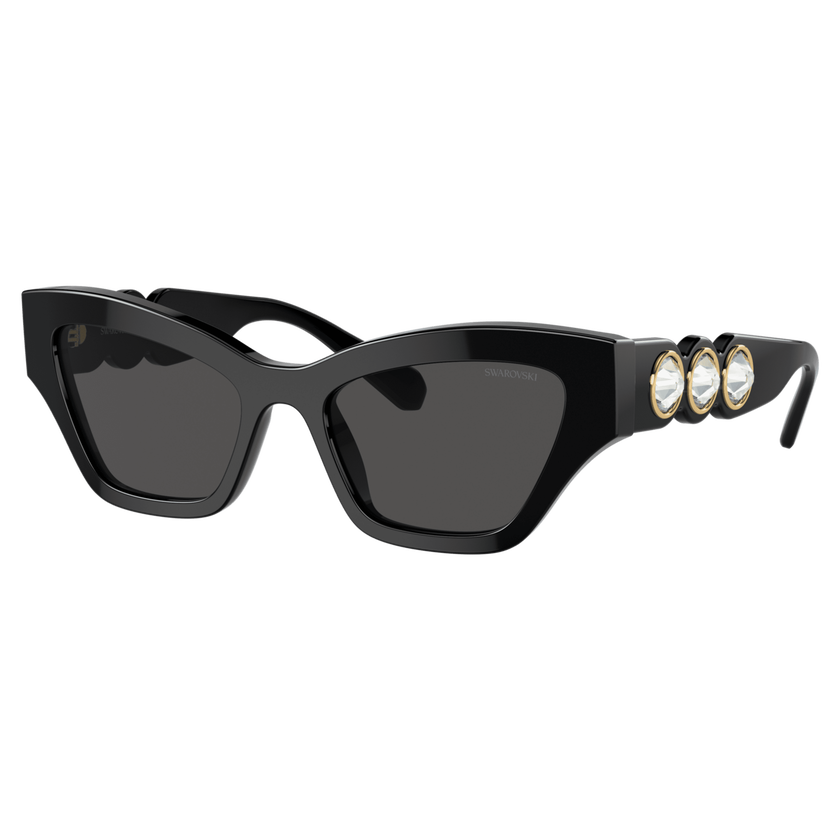 swarovski sunglasses  cat eye shape  black