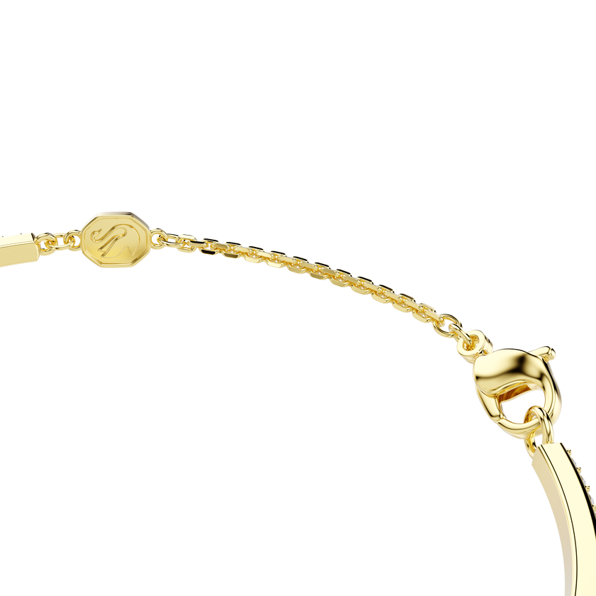 swarovski lifelong bangle  round cut  heart  white  gold tone plated