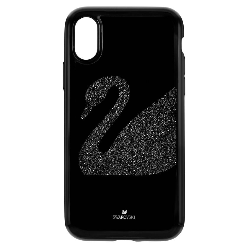 Swan Fabric Smartphone case with integrated Bumper, iPhone® XR, Black