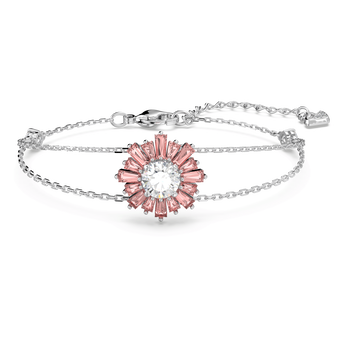 swarovski sunshine bracelet mixed cuts sun pink rhodium plated