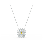 swarovski eternal flower pendant yellow rhodium plated
