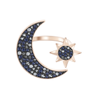 Swarovski Symbolic Moon Ring, Multi-colored, Rose-gold tone plated