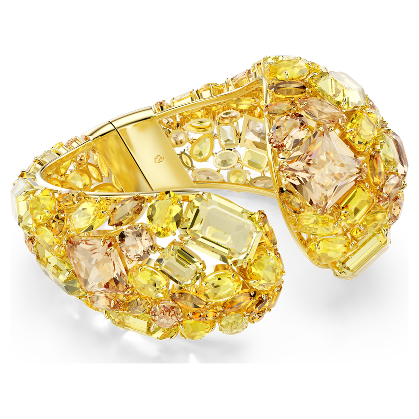 swarovski gema cuff  yellow  gold tone plated