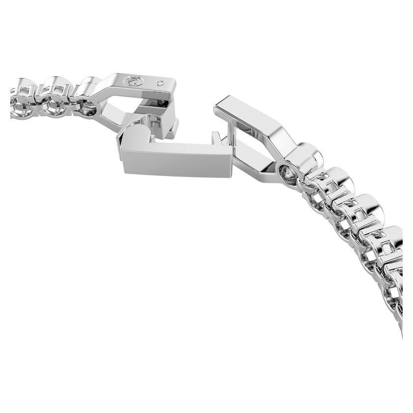 swarovski imber emily tennis bracelet  round cut  black  rhodium plated