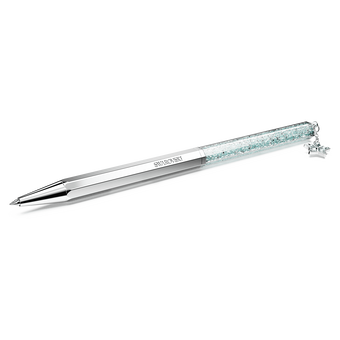 swarovski crystalline ballpoint pen  star  blue  chrome plated